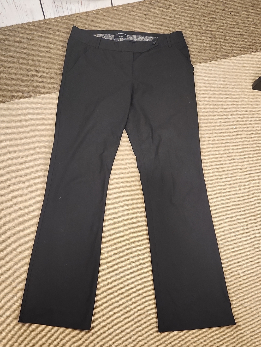 The Limited Drew Fit Lightweight Low Rise Dress Pants 6 Black